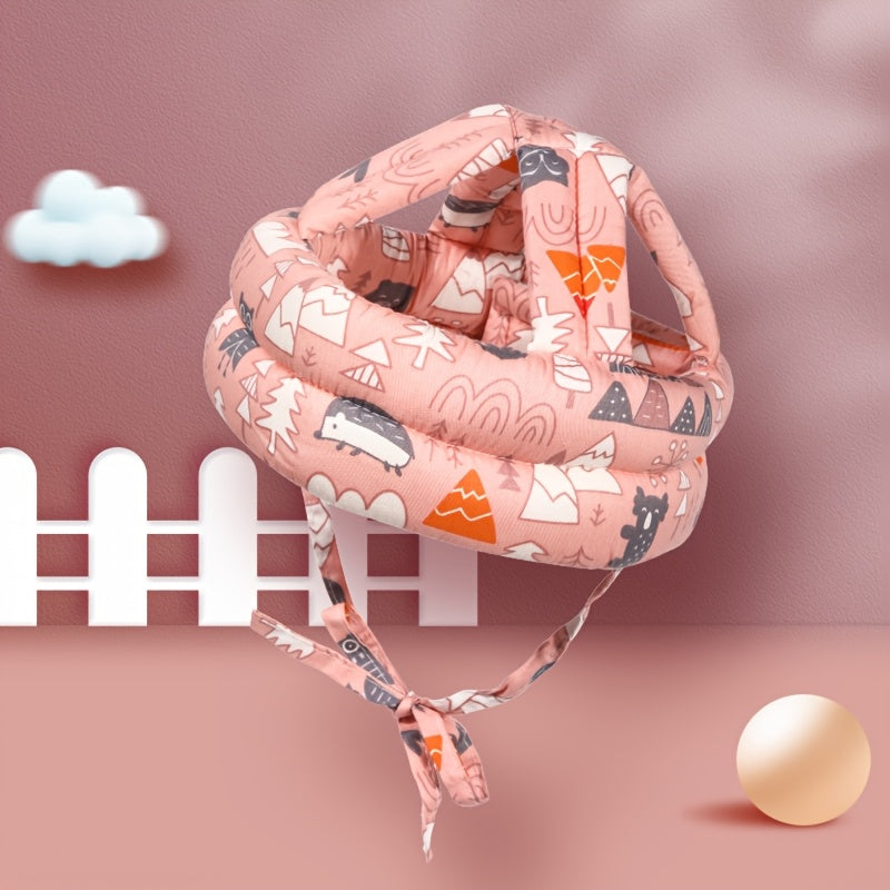 Children's Breathable Safety Hat for Learning to Walk Anti-Fall Collision All Seasons Green Pink