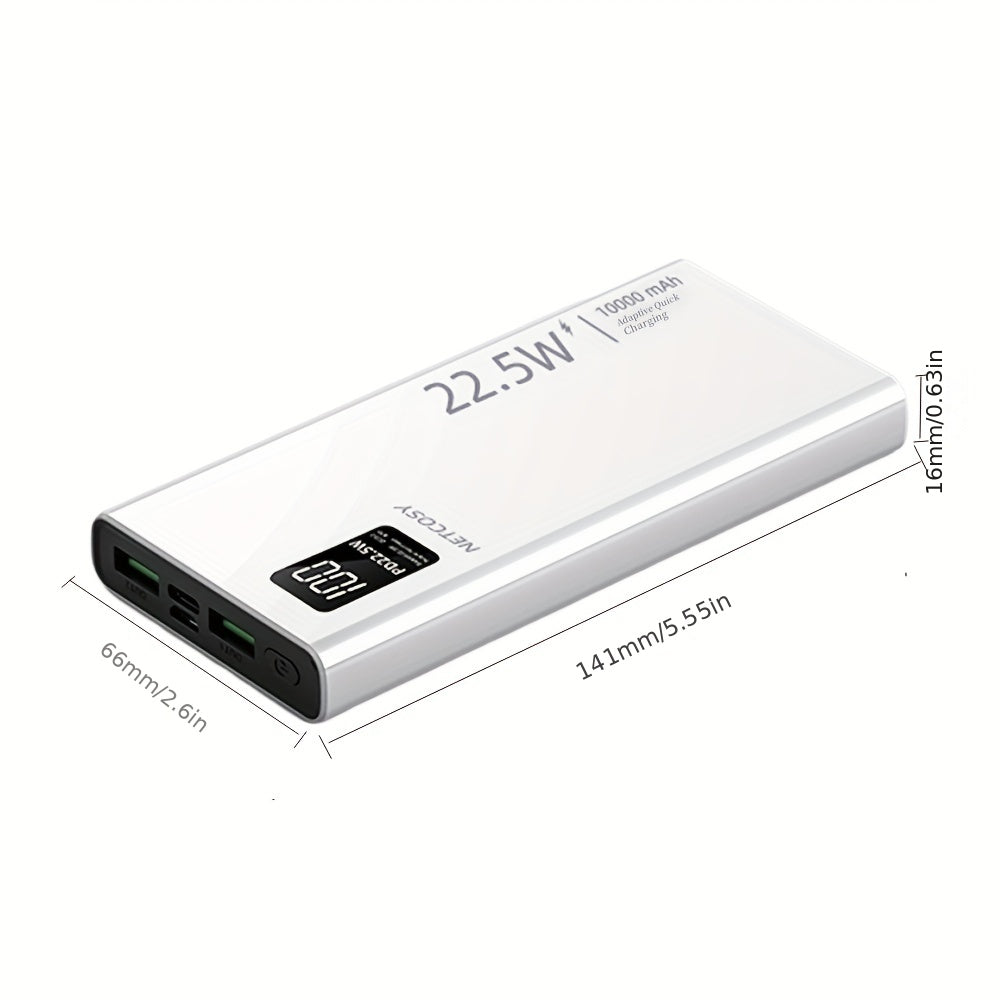 10000mAh Power Bank with 22.5W Fast Charging for iPhone, Samsung, Xiaomi