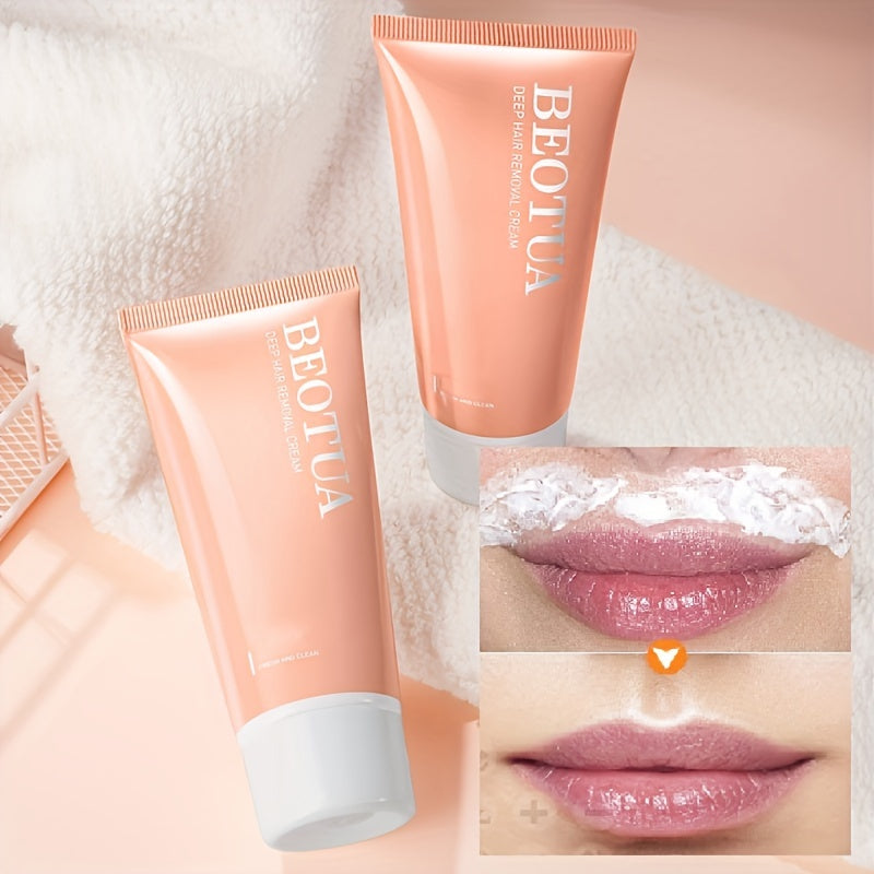 Hassas teri uchun yumshoq soch olib tashlash kremi, alkogolsiz, qo'ltiq osti va bikini zonasiga mos, ayollar uchun og'riqsiz soch olib tashlash, 1 dona.