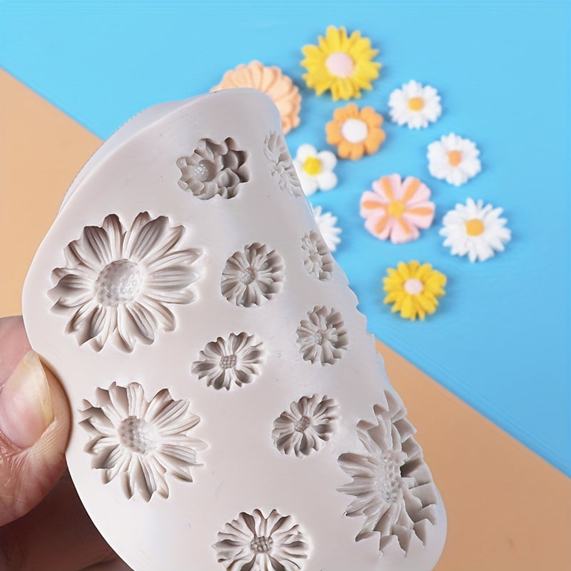 Mini Daisy Flower Silicone Mold for Fondant Cake Candy Chocolate Resin