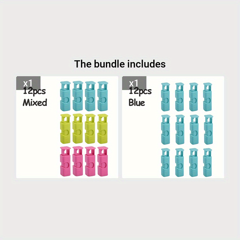 Juego de 12 clips reutilizables de plástico para bolsas de comida para almacenamiento y organización en la cocina