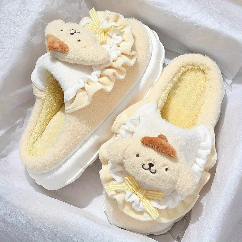 Women's Plush Cartoon Indoor Slippers Warm Cozy Autumn Winter