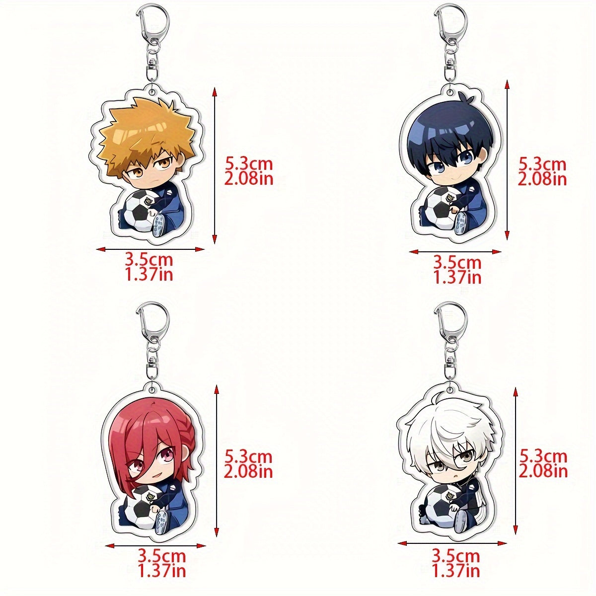 Set de llaveros de acrílico de anime de 7 piezas con colgantes de personajes de dibujos animados para bolsos y llaves