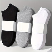 Men's Short Low-Cut Socks Pack of 10 Solid Color Spring Summer