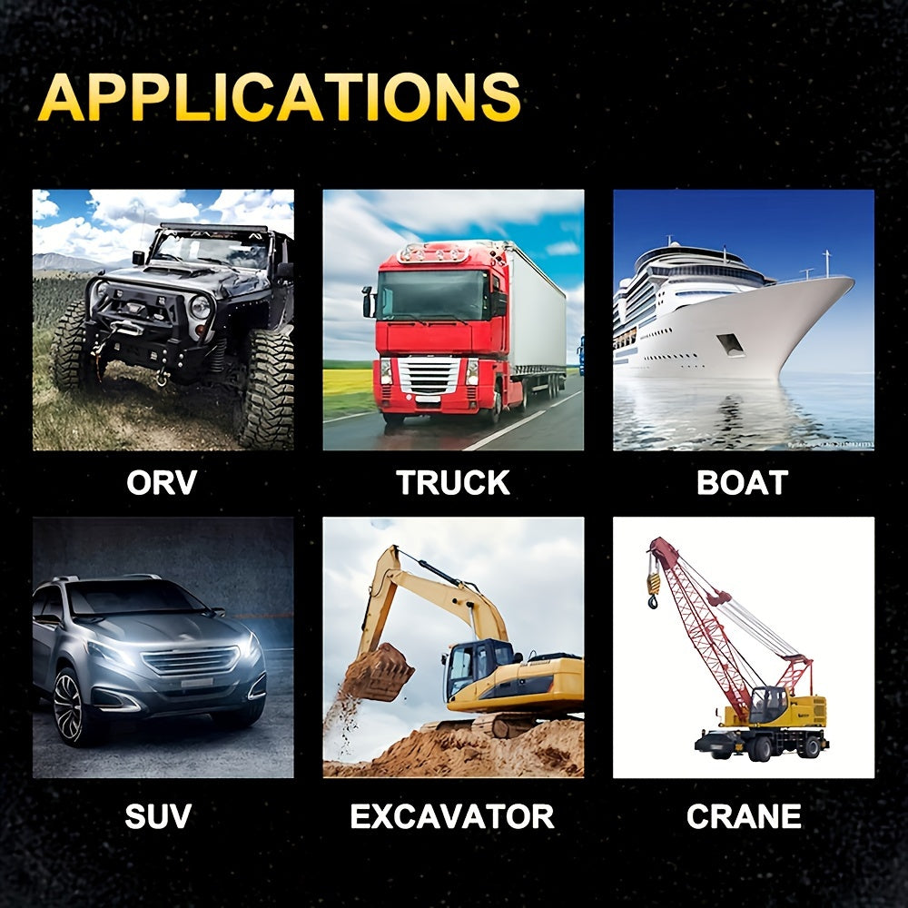 Barra de luz LED de doble fila de 38.1cm y 50.8cm, más de 3000 lúmenes, para vehículos todoterreno