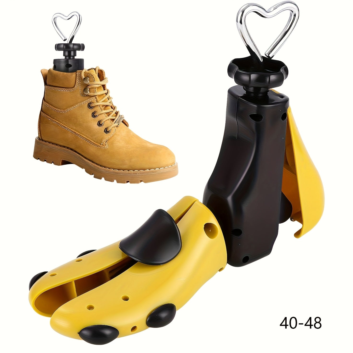 Unisex Plastic and Metal Adjustable Shoe Tree with Shoehorn for Boots