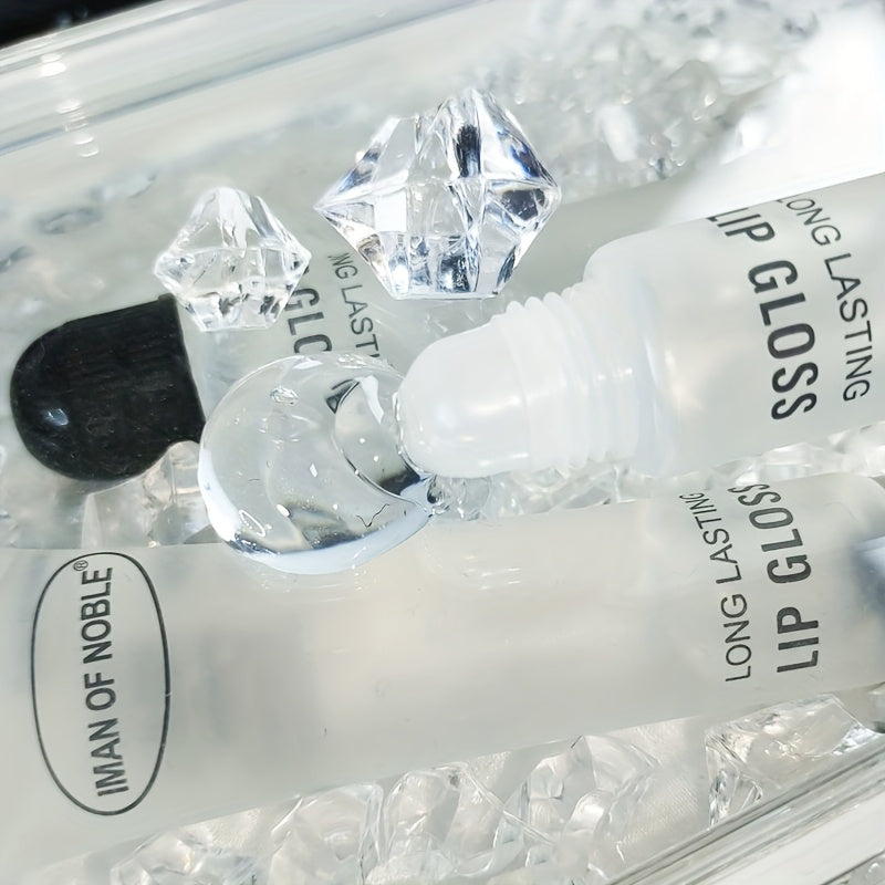 Женский прозрачный стойкий блеск для губ с набором питательного масла для губ