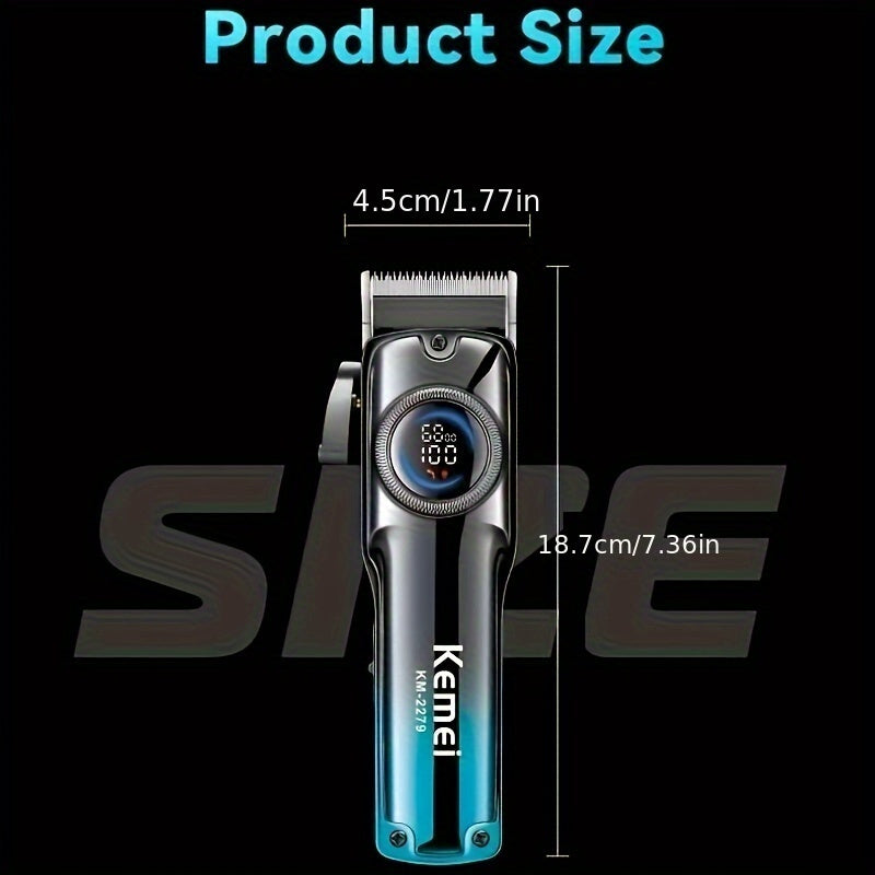 Электрический набор для стрижки волос с ЖК-дисплеем, перезаряжаемый через USB, для домашнего салона