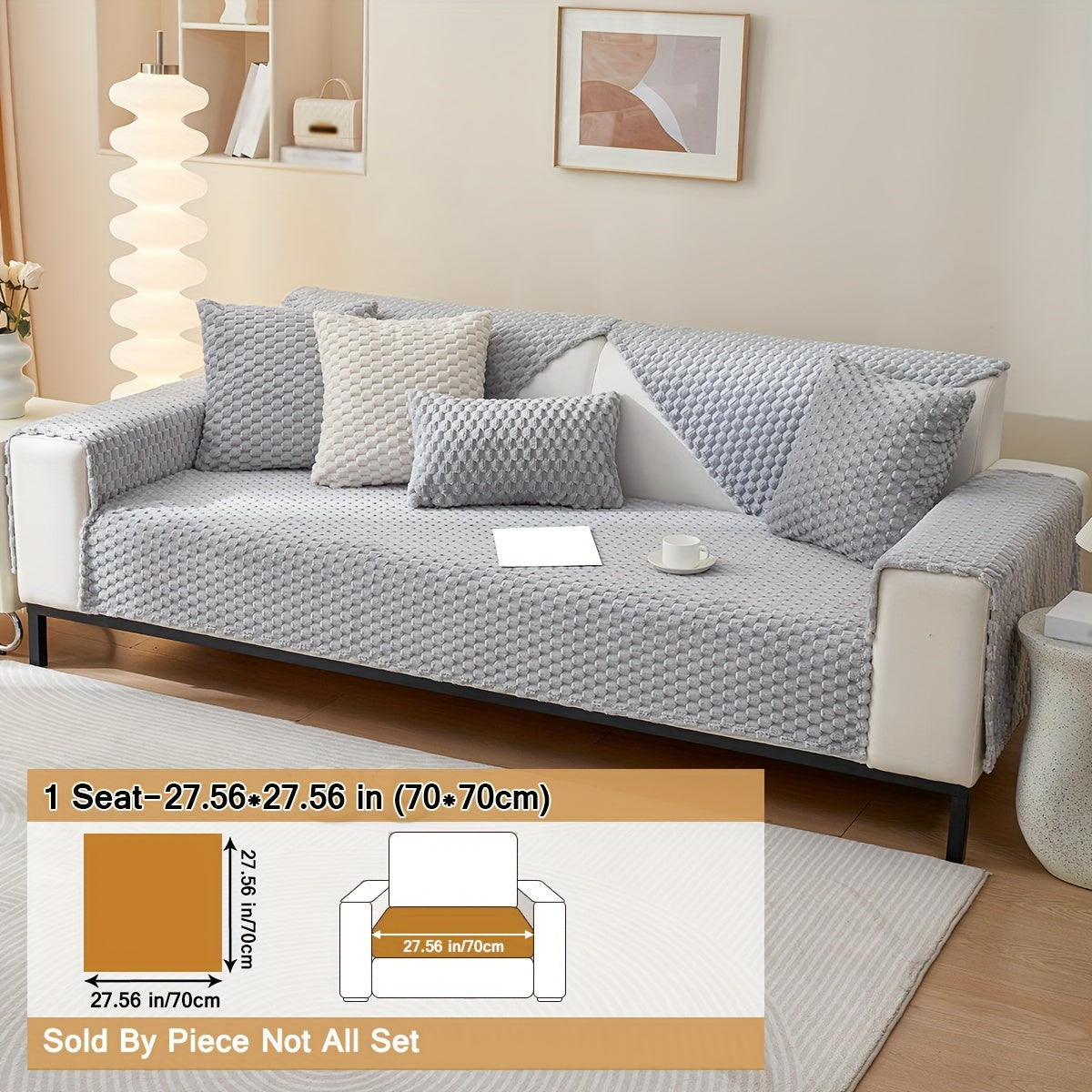 Чехол на диван из полиэстера для кресла до секционного, нескользящий, царапиноустойчивый, моющийся в машине, домашний декор