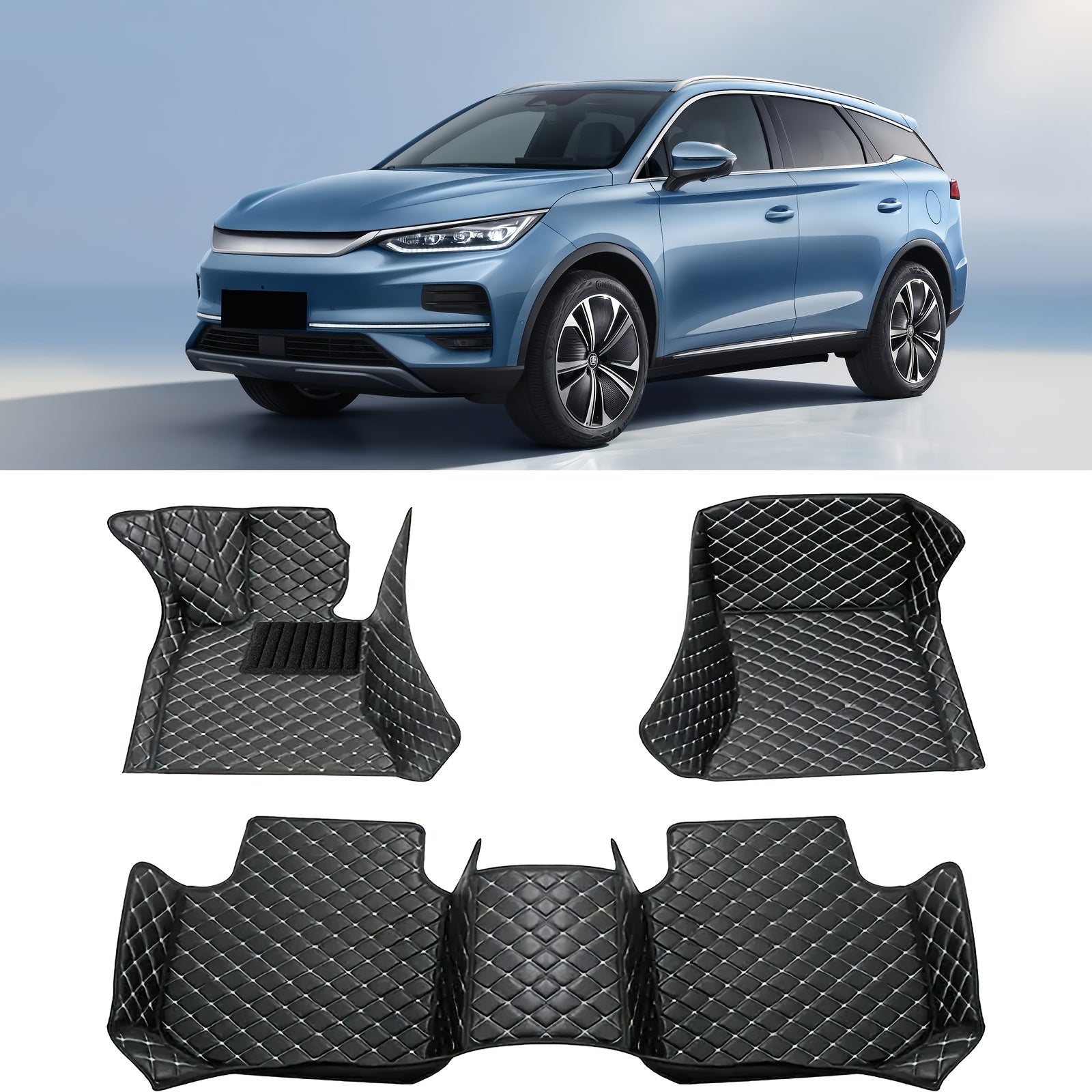 Avtomobil sun'iy charm matlar to'plami barcha ob-havo sharoitlariga qarshi 5-o'rindiqli SUVlar uchun