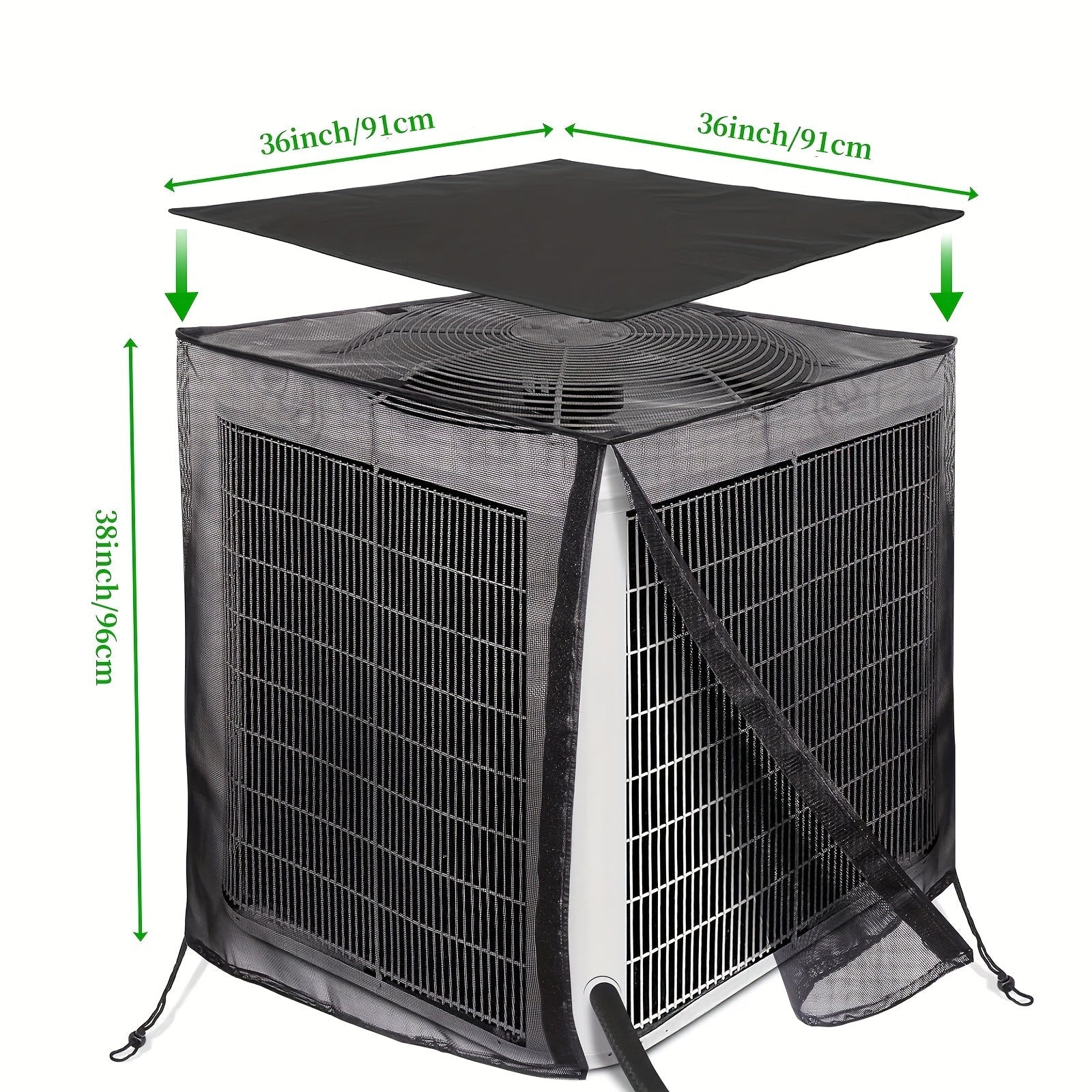 All-Season AC Cover Waterproof Top Breathable Mesh for Outdoor Central Unit