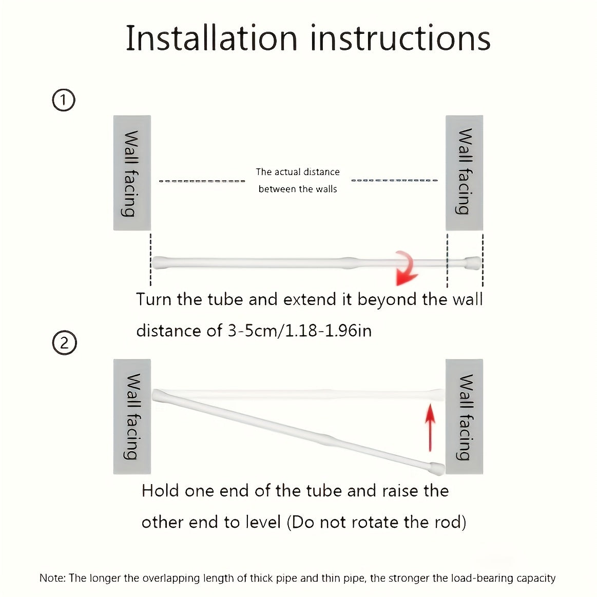 Adjustable Tension Curtain Rod with Anti-Slip Base Waterproof Easy Installation for Home and Bathroom