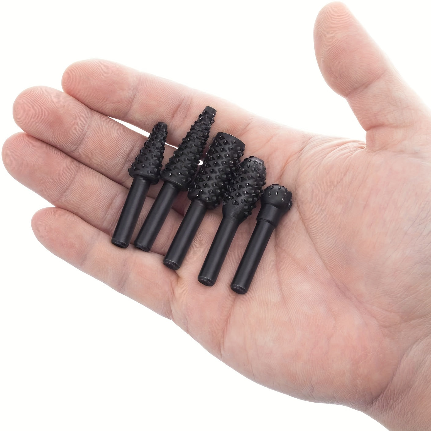 5/10pcs Wood Carving File Rasp Drill Bits 1/4 Inch 6mm Rotary Burrs for Engraving Polishing and Shaping