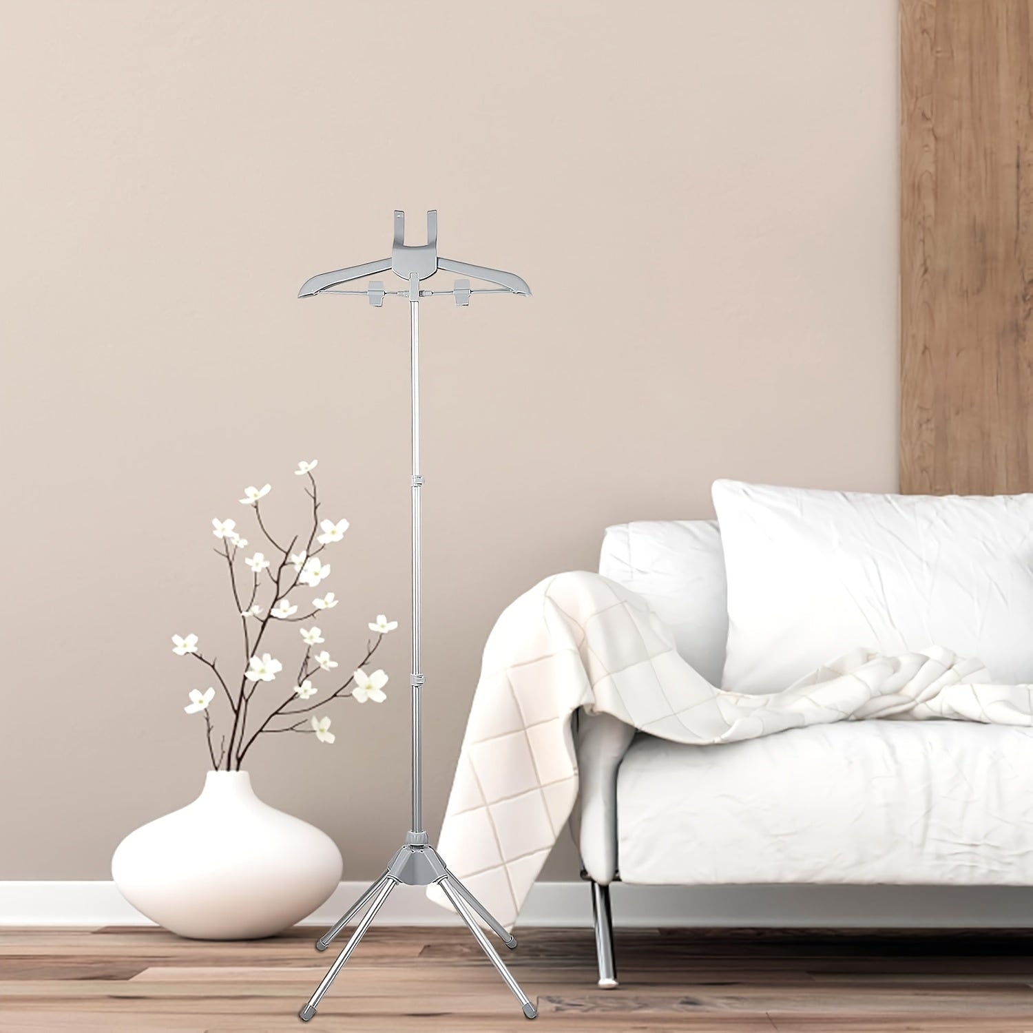 Soporte para tabla de planchar plegable con altura ajustable, estructura de aluminio ligera