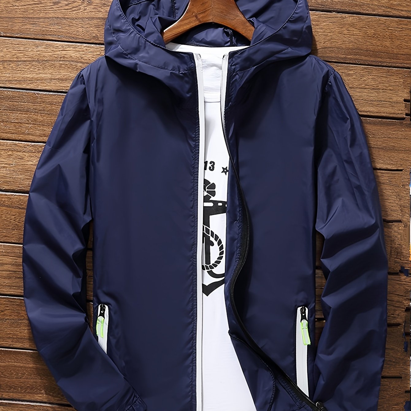 Unisex Summer Lightweight Water-Resistant Polyester Jacket with Sun Protection and Hood