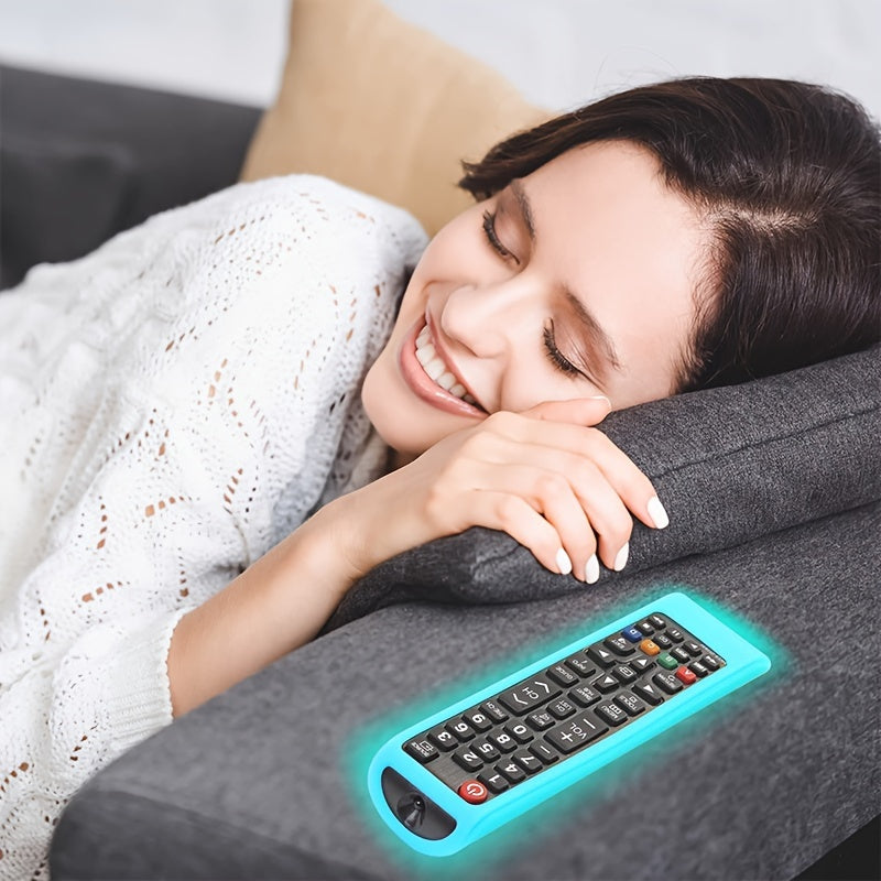 Silicone Remote Control Cover for Samsung BN59 Glow-in-the-Dark Anti-Slip Thick Protective Case in Red Green Blue