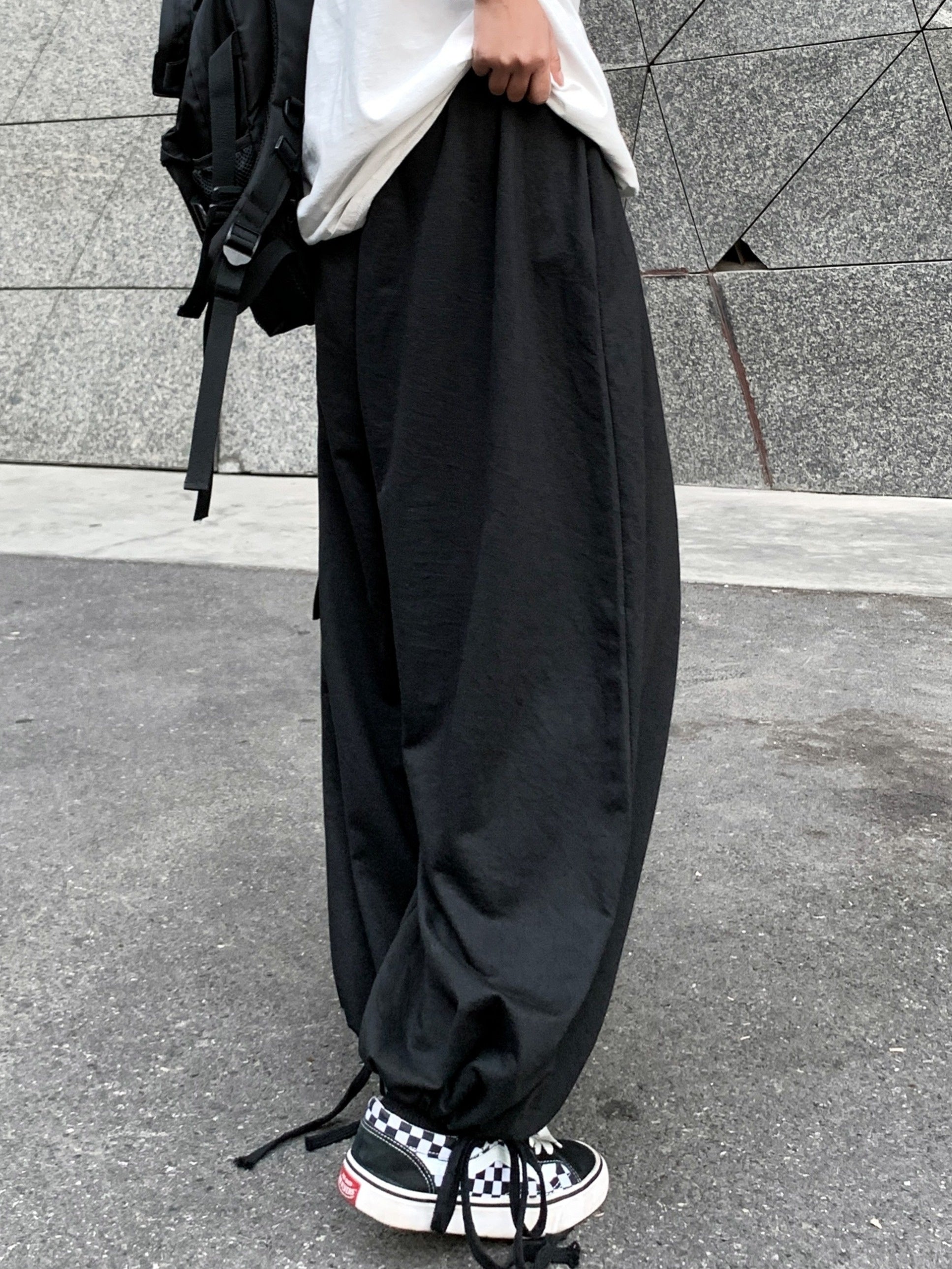 Yoz va kuz uchun mustahkam ipli keng shimlar, ayollar kiyimlari