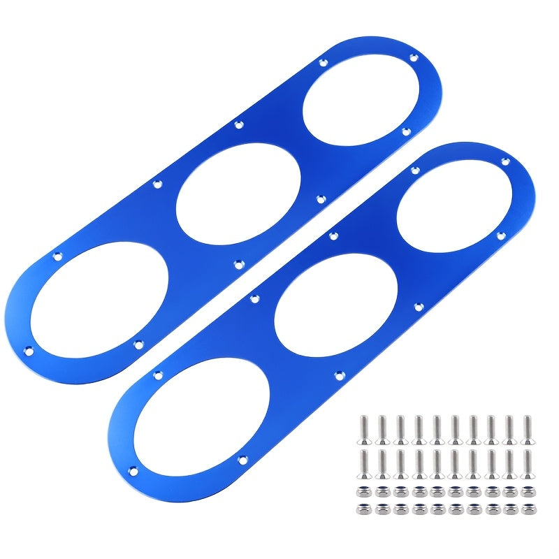 Universal Aluminum Alloy Rear Bumper Diffuser Plate Pair for Improved Aerodynamics