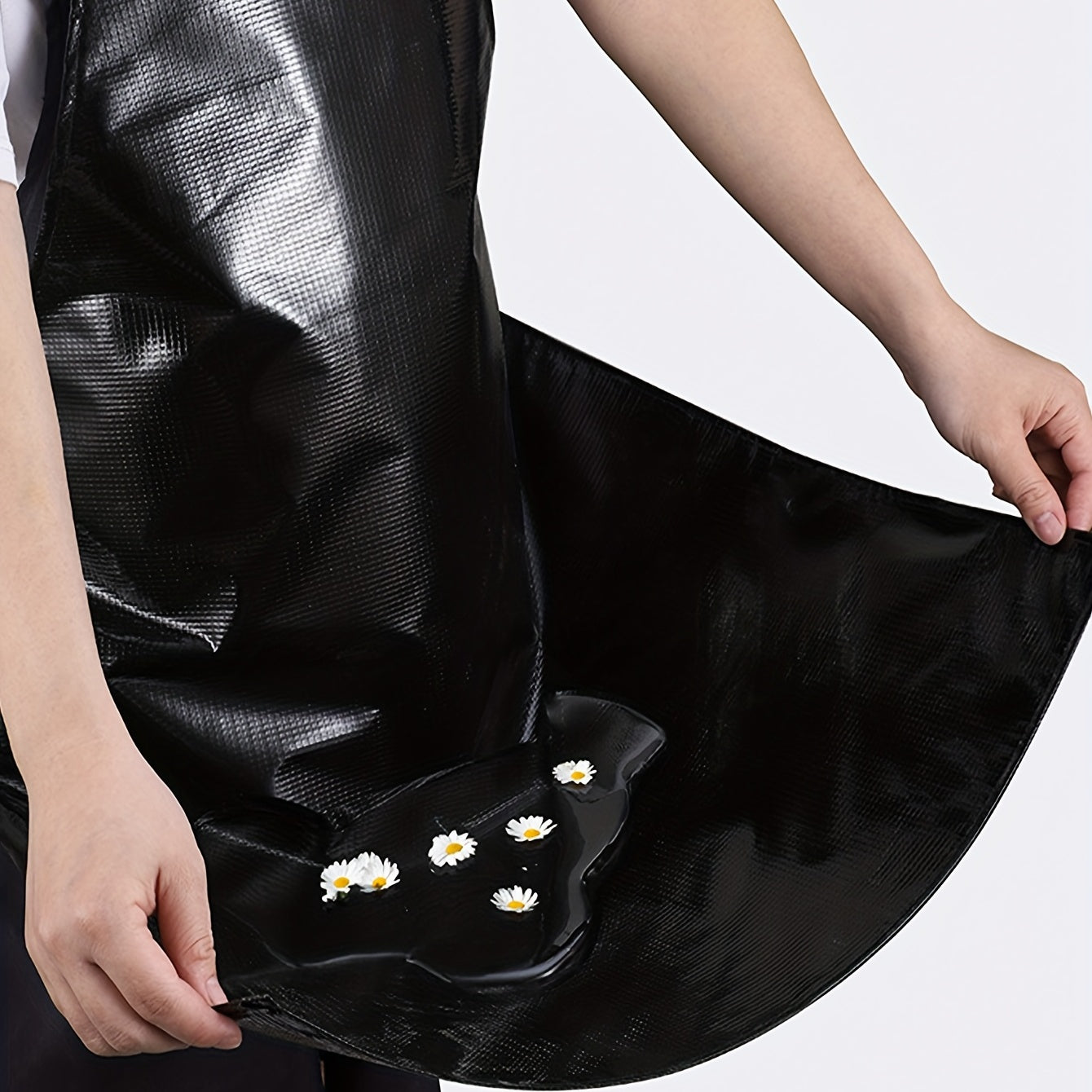 Durable PVC Apron with Adjustable Straps and Pockets for Cooking Gardening