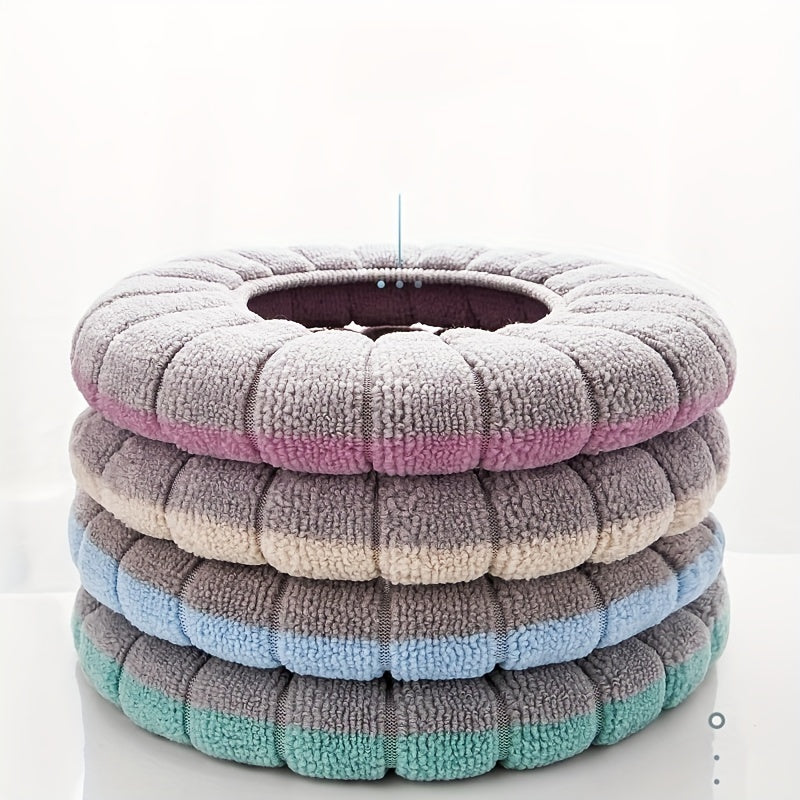 Rang-barang yumshoq polyester tualet stul qoplami, qishda issiqlik uchun, uy va yotoqxona uchun