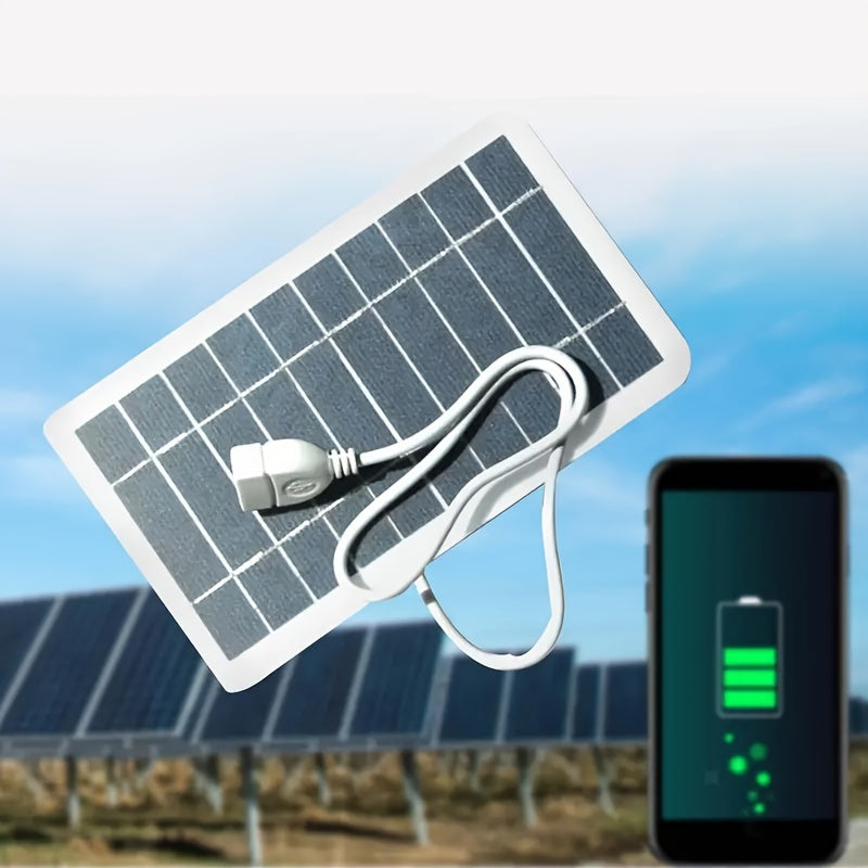Portable Outdoor Solar USB Charger for Phones, Flashlights, Fans Camping Travel