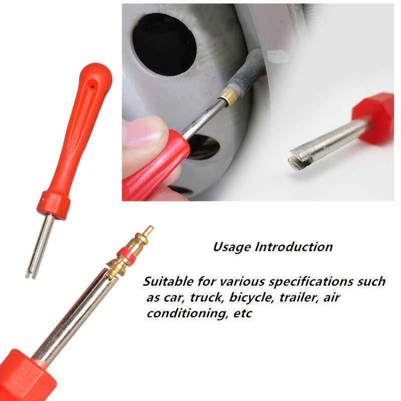 Universal Tire Repair Kit with Puncture Plug Tool and Inflation Nozzle
