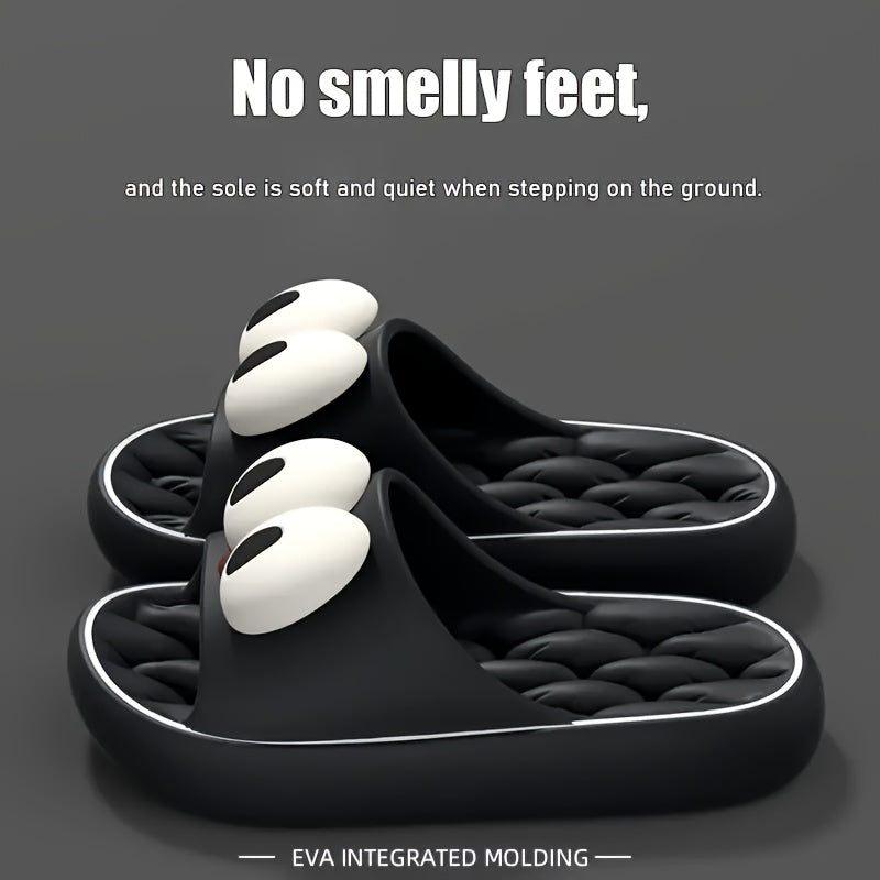 Unisex EVA Slip-On Slippers Cartoon Eye Lightweight Indoor Outdoor Beach