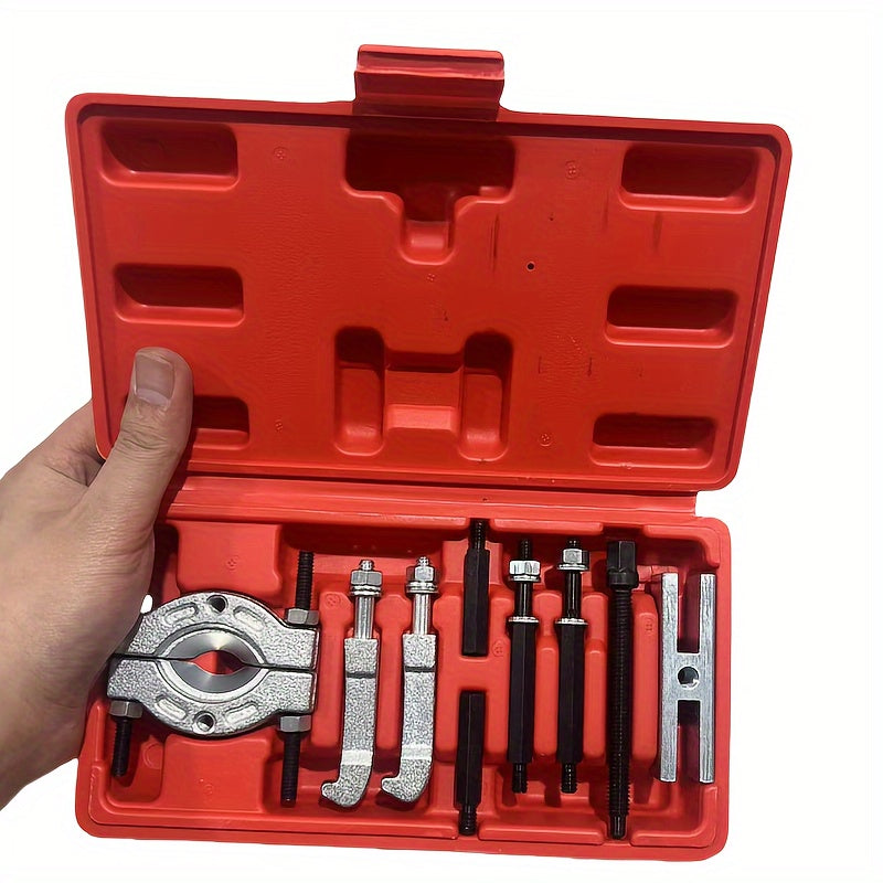 9pcs Bearing Puller Set, Durable Steel, Professional Separator Tools Kit for Gearbox and Engine Repairs