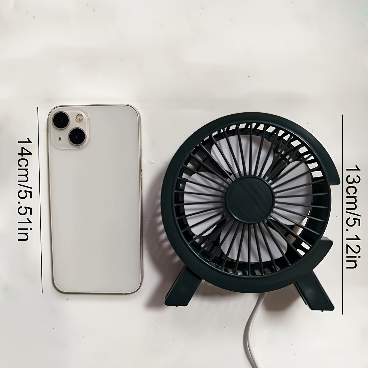 USB fan for home office quiet portable plastic no battery