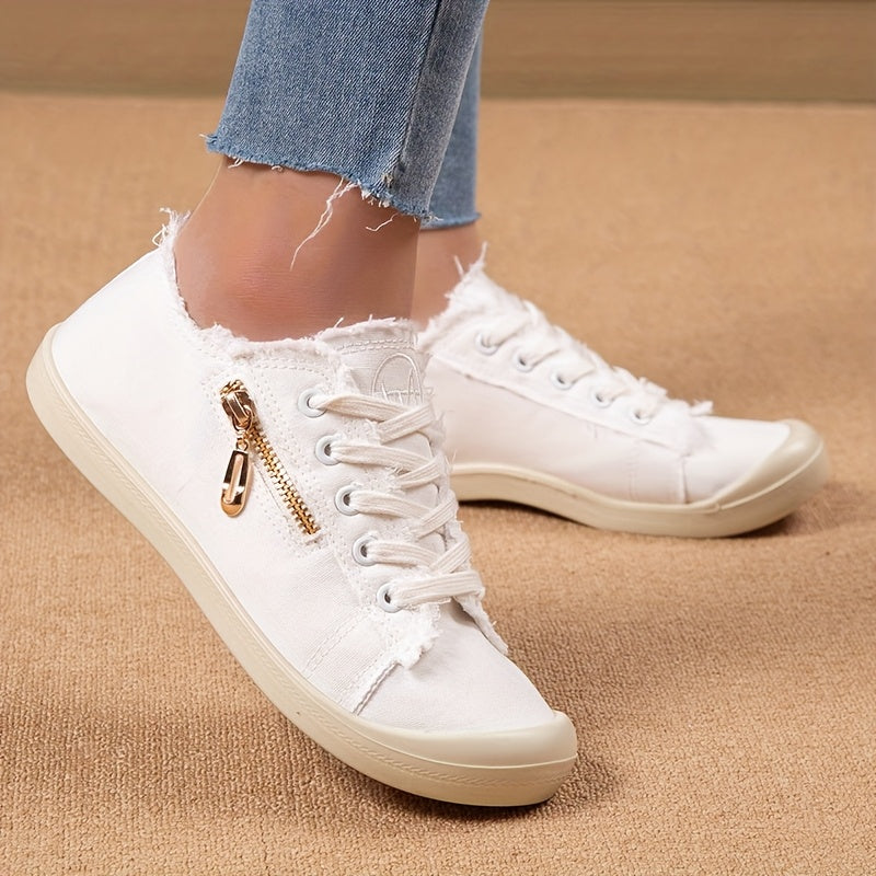 Women's Low-Top Sports Shoes Retro Hong Kong Style Casual Flats