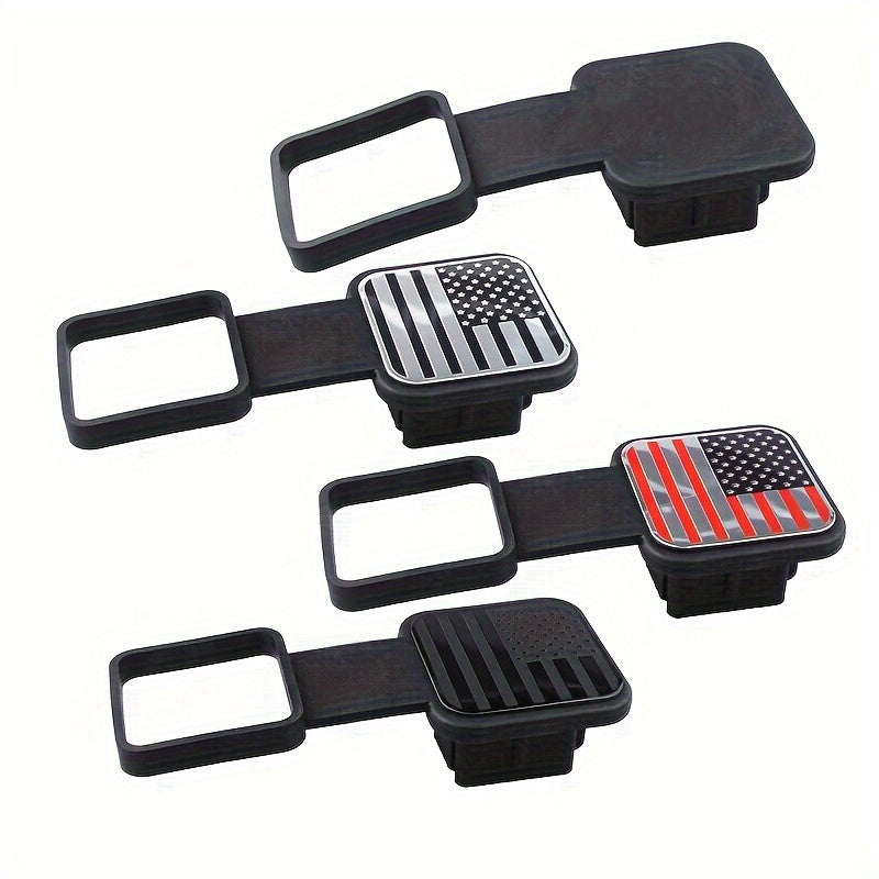 Cubierta de enganche de remolque bandera americana de metal protector de tubo receptor 5.08cm