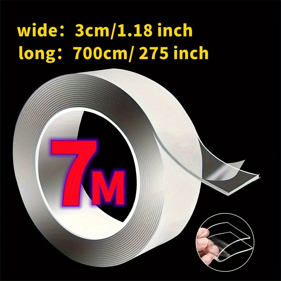 7m Waterproof Double-Sided Nano Tape Reusable Adhesive for All Surfaces