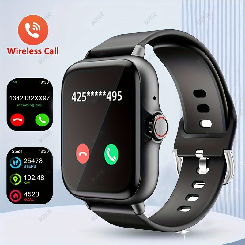 Men Women Smart Watch 1.83 Inch Display Wireless Calls Sports Modes Reminders