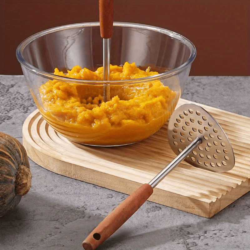 Stainless Steel Potato Masher with Fine Mesh Kitchen Tool for Pureed Food