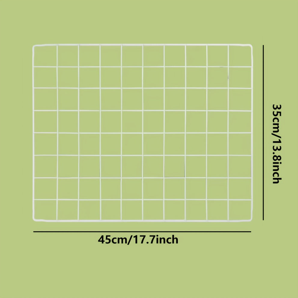 Metal Photo Wall Grid Panel Decorative Iron Display Rack Wire Grid for Photos 2 Sizes