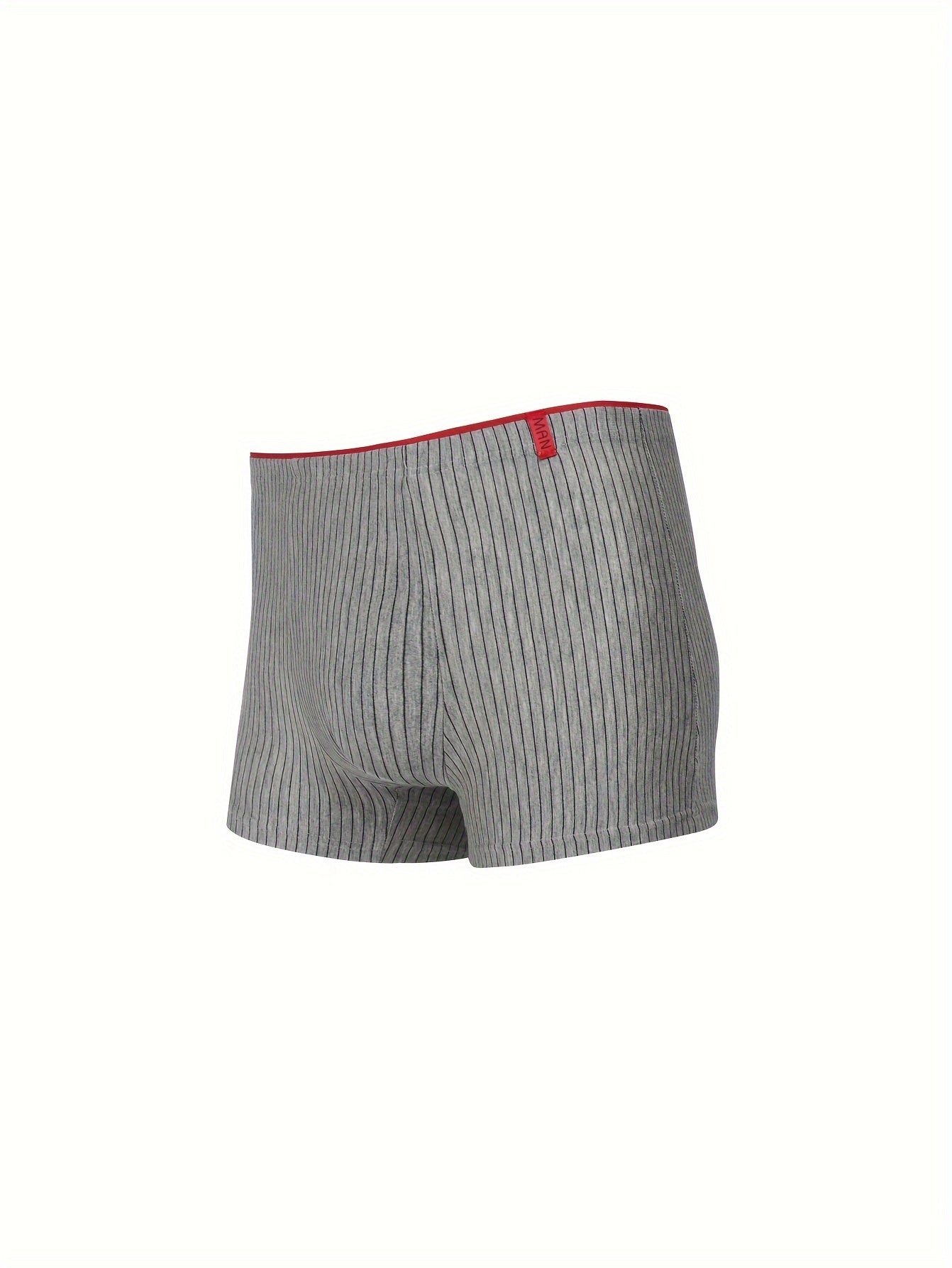 Men's Striped Boxer Briefs Breathable Comfortable Fit Elastic Waistband Pack of 8