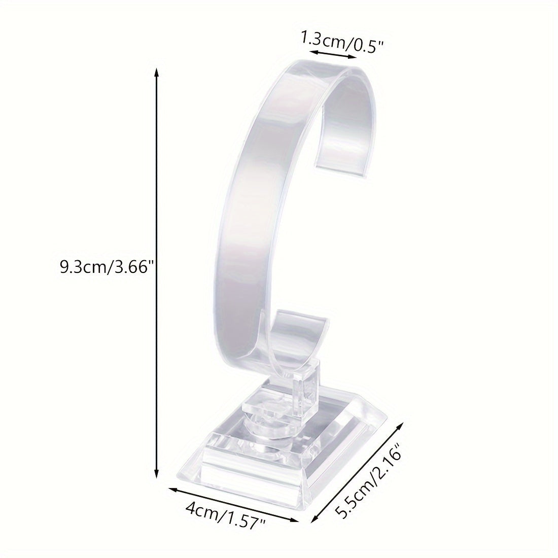 Набор из 10 прозрачных пластиковых подставок для часов и украшений в форме буквы C