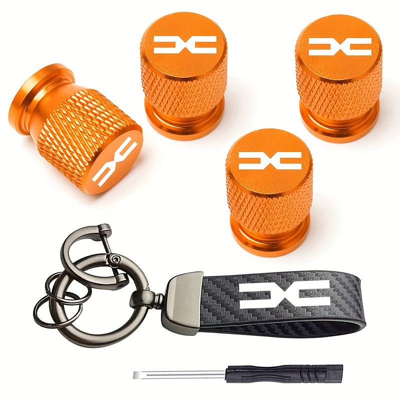 4-to'plam alyuminiy shinalar ventili bo'lagi qopqog'i, avtomobillar uchun universal moslik, chang qopqog'i