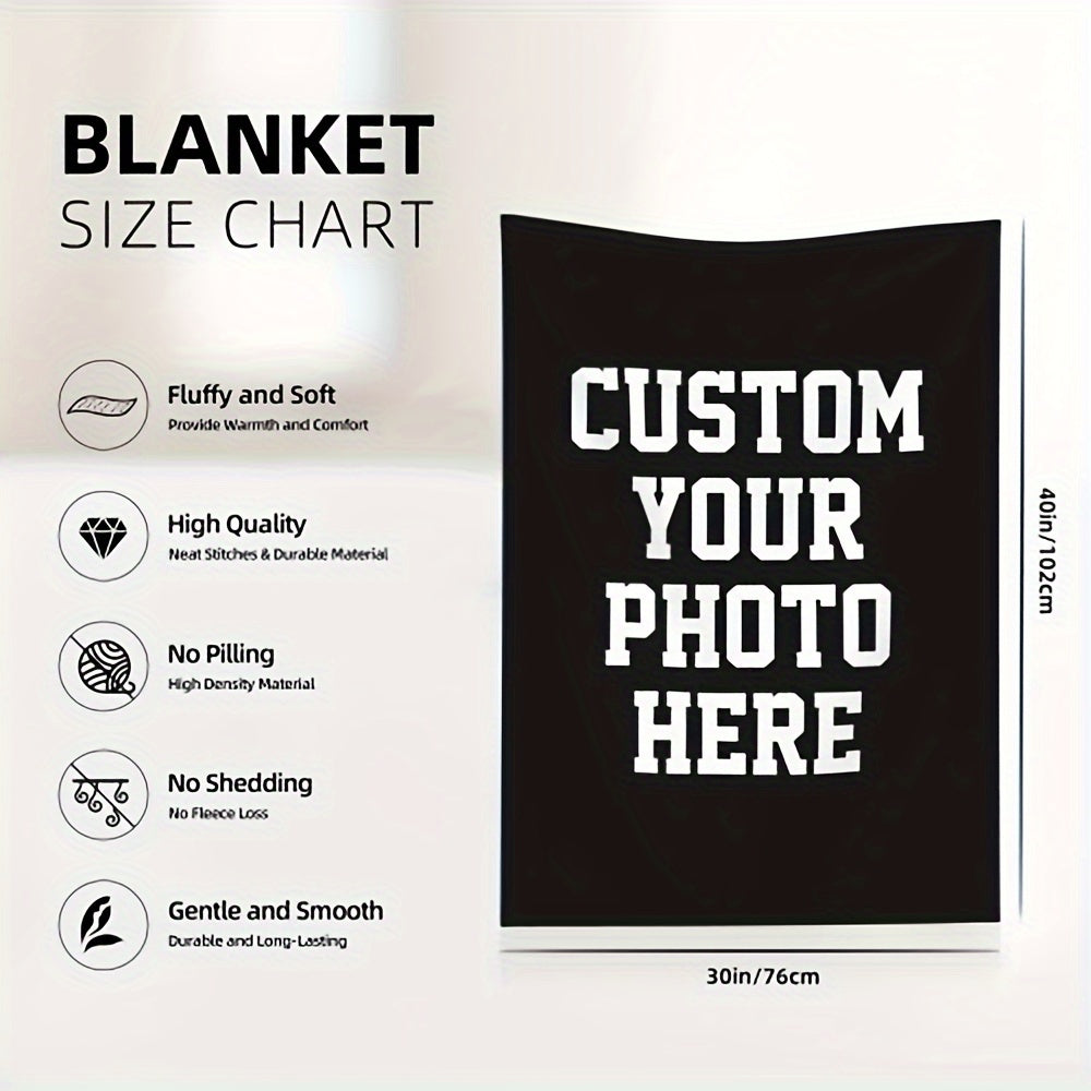 Personalized Photo Blanket Ultra-Soft Custom Throw for Adults