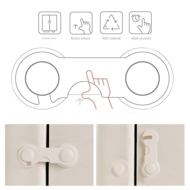 Safety Lock for Wardrobes, Refrigerator, Cabinets, Windows, Childproof Lock