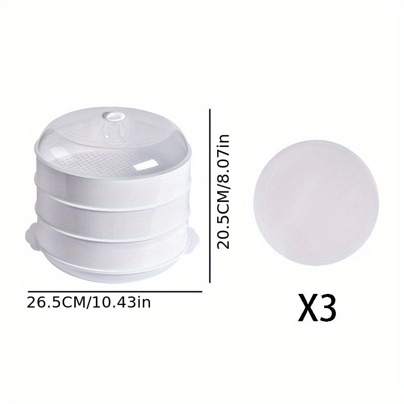 Микроволновая печь- пароварка с паровой подушкой, водонепроницаемая, многоуровневая, быстрое нагревание