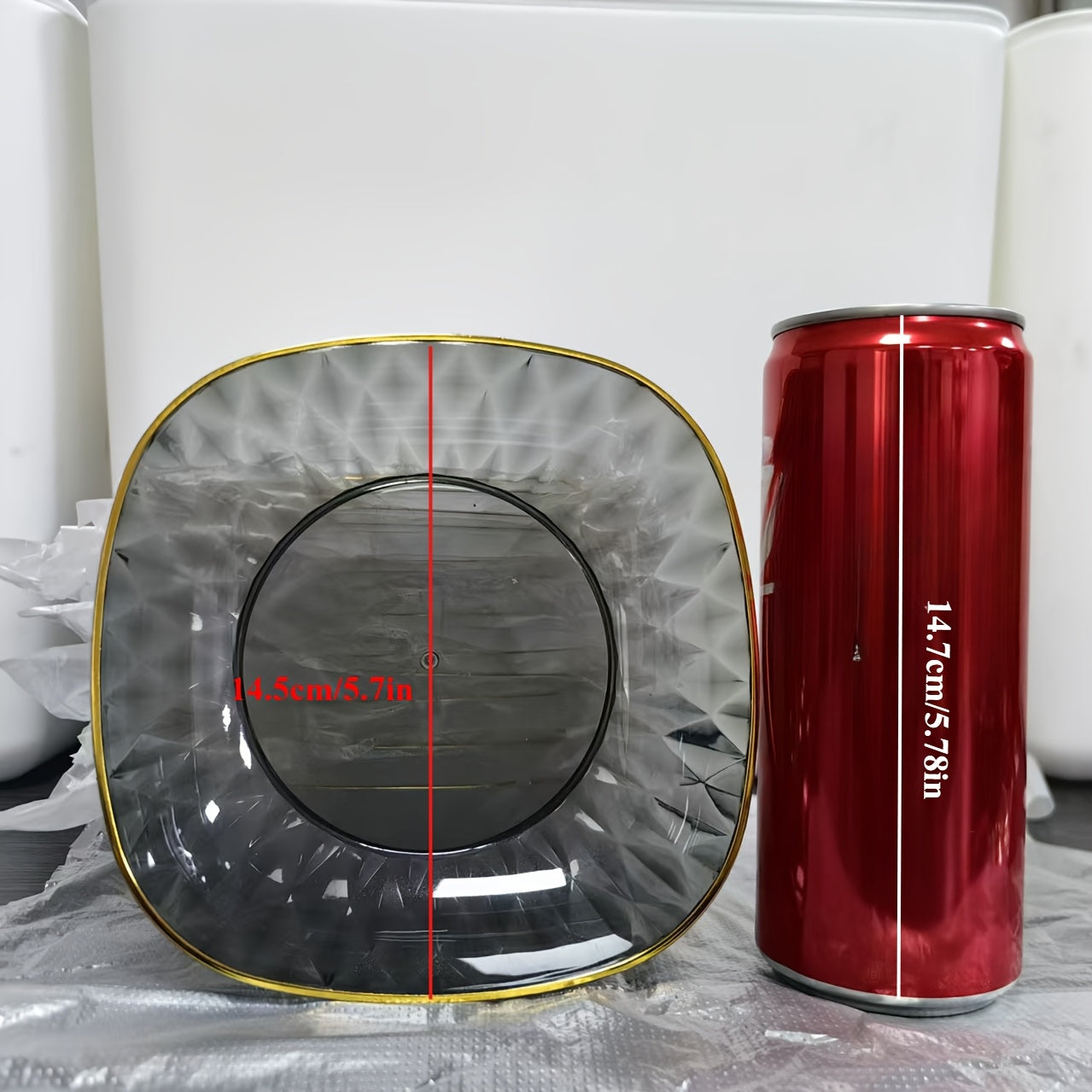 Luxury Transparent Bone Spitting Dish Set for Snacks and Fruits, Food Grade Material