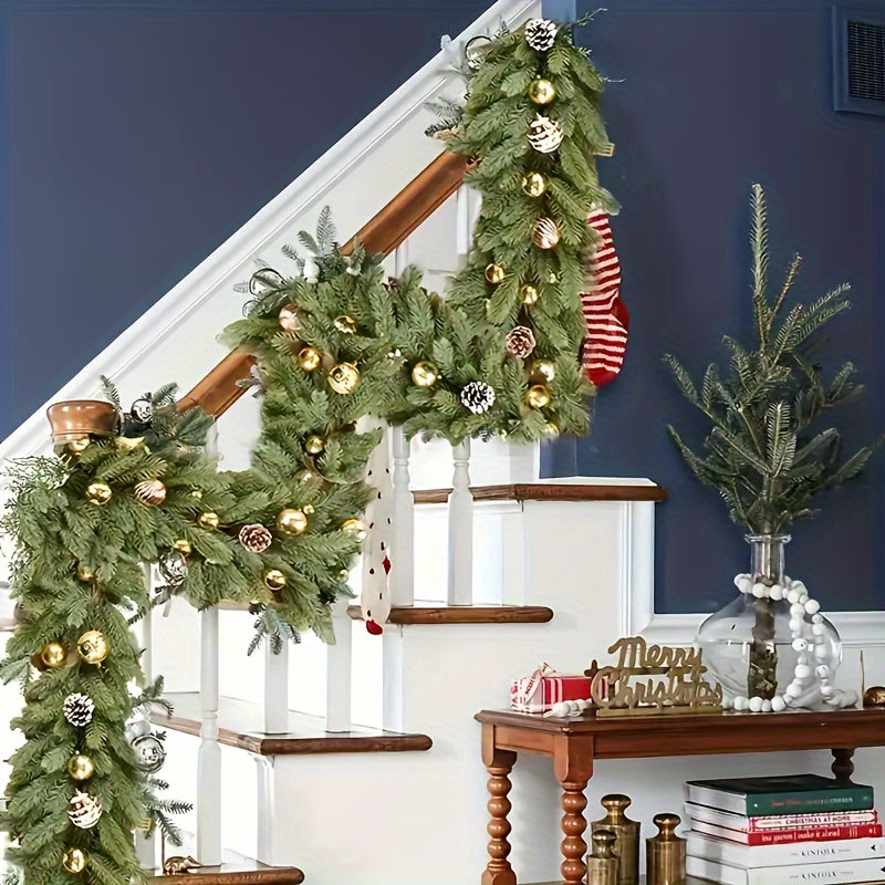 Artificial Pine Garland for Holiday Decor Flexible Unlit DIY Christmas Wreaths