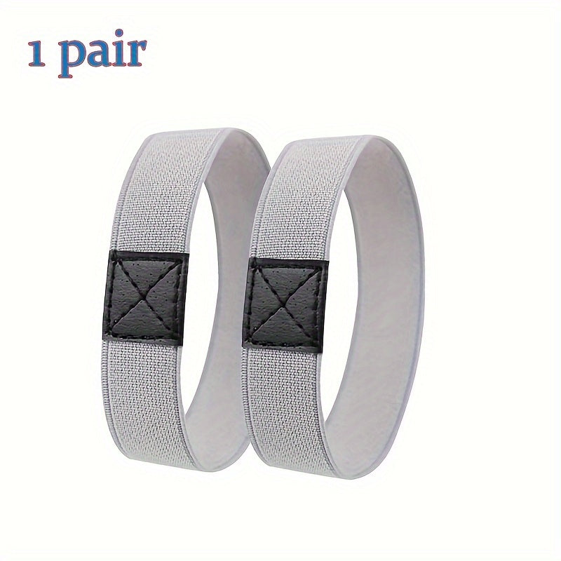 2PCS Unisex Elastic Anti-Slip Shoe Straps for Flats and Heels Black Red Gray