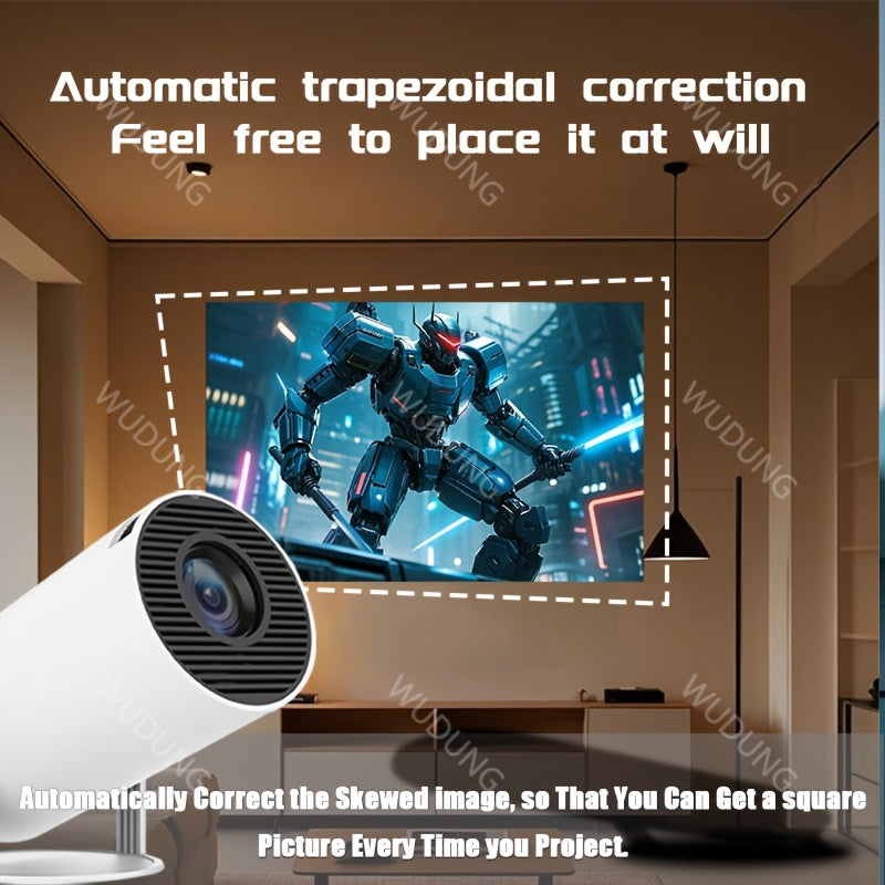 Mini Projector 1280x720 HD Portable Home Theater Wi-Fi 6 LCD 200 Lumens Table Mount