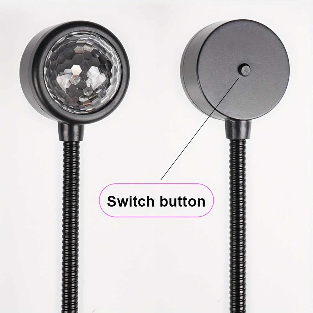 Universal Car LED Music Projector RGB Atmosphere Lamp Voice Control