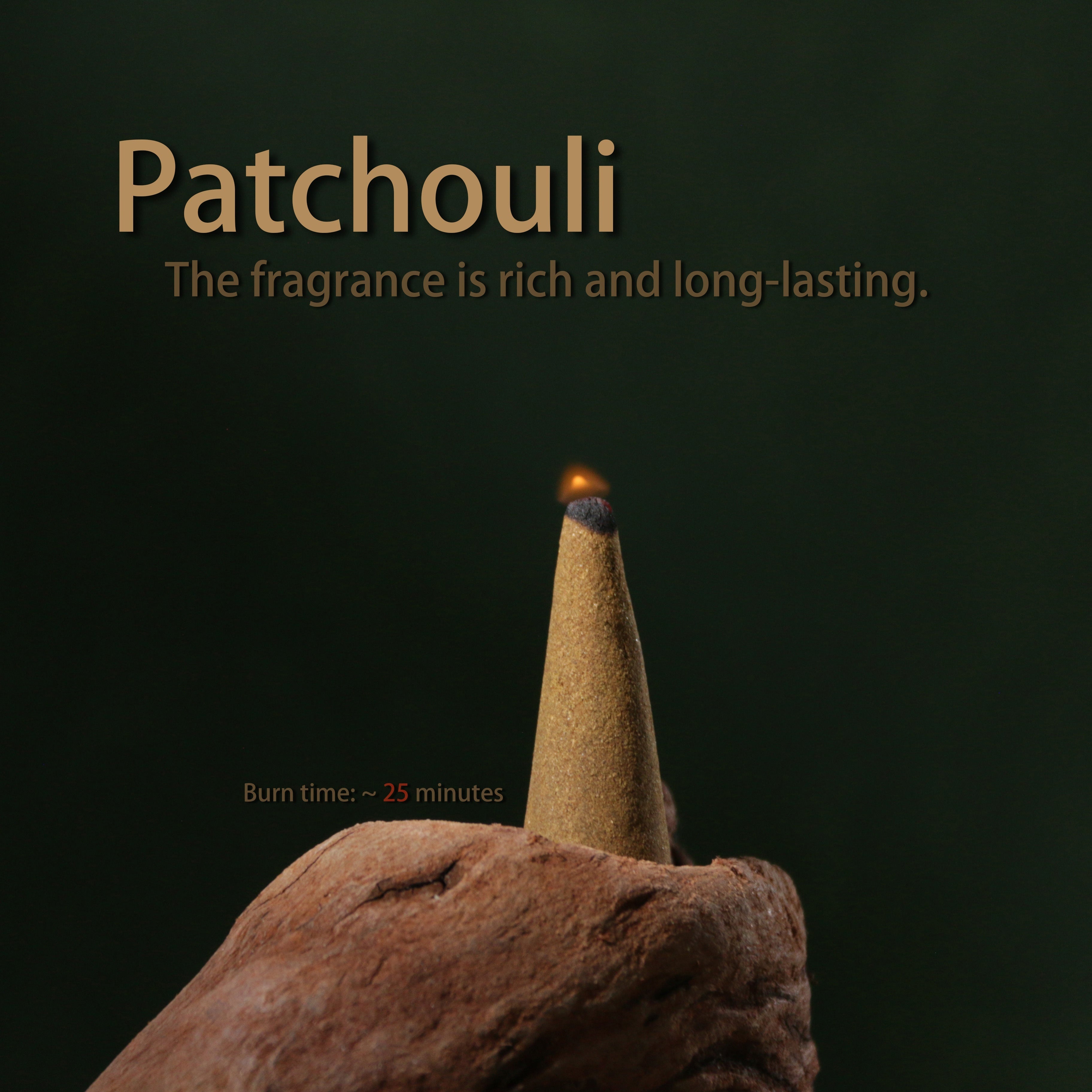 Patchouli Incense Cones for Meditation Yoga and Space Purification Natural Fragrance