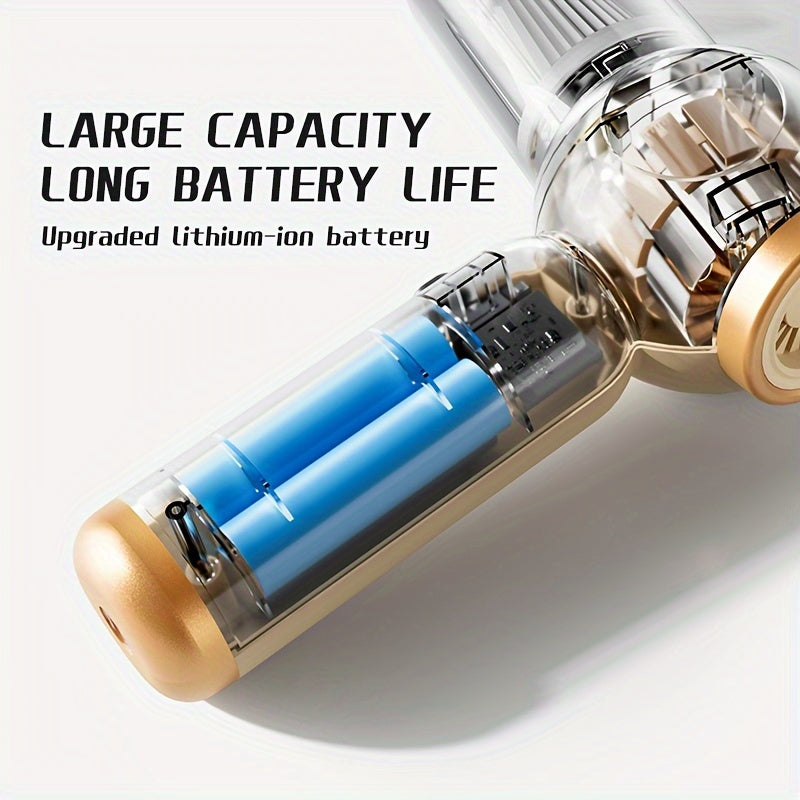 Высокоскоростной портативный автомобильный пылесос с LED-индикатором и мощным всасыванием