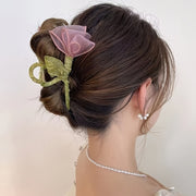 Tulip Flower Hair Claw Clip for Thick Hair Firm Grip Slip-Resistant Hair Accessory