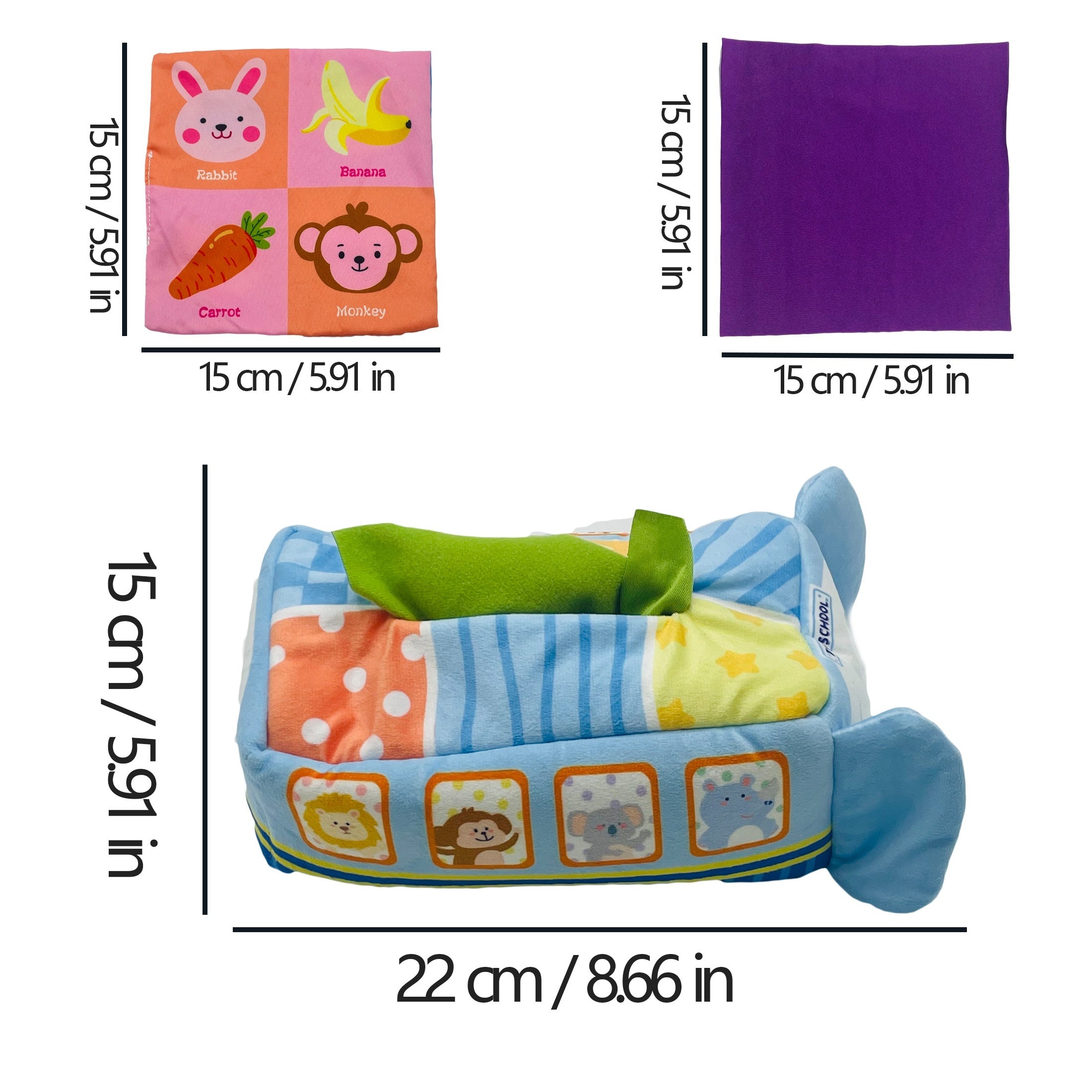 Vinchik uchun bolalar tortish o'yinchoq 0-3 yoshdagi bolalar uchun bardoshli, yirtilishga chidamli polyester, Hallowe'en va Rojdestvo sovg'asi